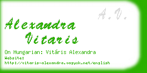 alexandra vitaris business card