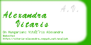alexandra vitaris business card